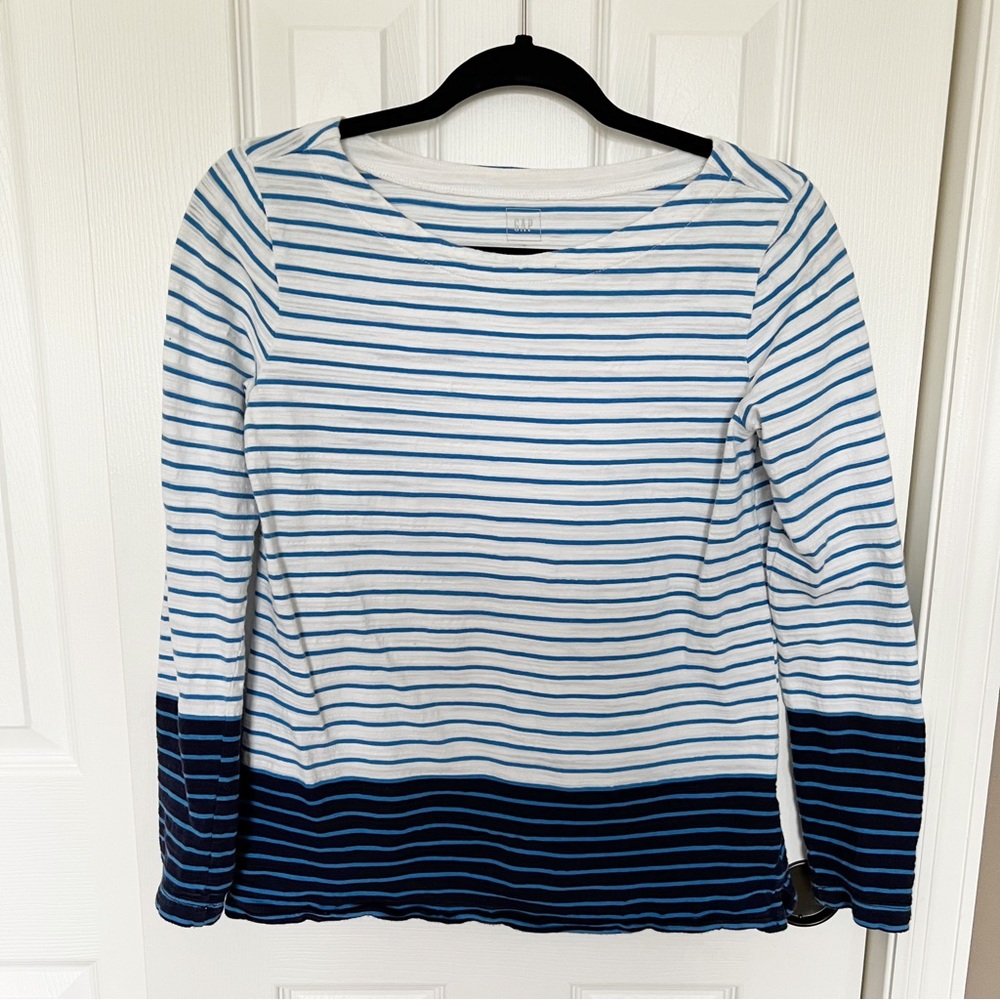 2/$10⭐️Gap Striped Boatneck Long Sleeve Tee